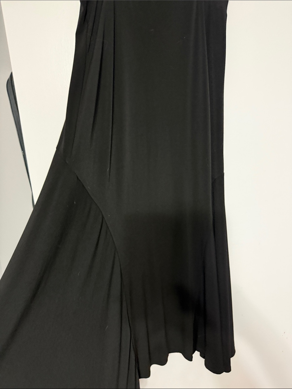 Chelsea & Theodore Black Maxi Skirt with Soft Stretchy Polyester - no wrinkles